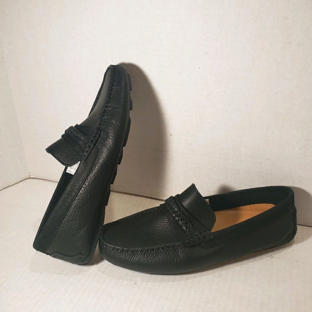 UGG Men's Black Leather Penny Loafers